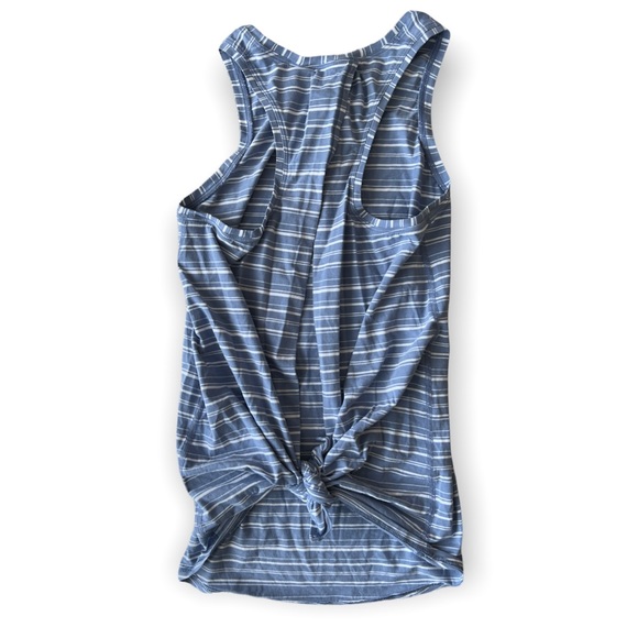 Lululemon • Blue & White Striped All Tied Up Racerback Tie Back Tank - Picture 8 of 9
